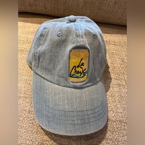 LA CROIX Sparkling Water Denim Cap Hat Blue Adjustable Cap - NEW